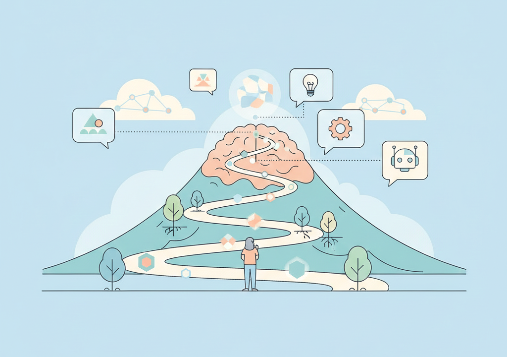 AIとの「心地よい距離感」を探る：学習ロードマップのアイキャッチ