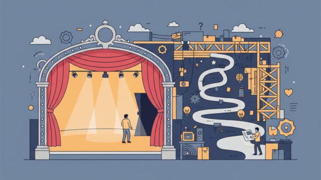 舞台の裏側を歩き始めるあなたへのアイキャッチ